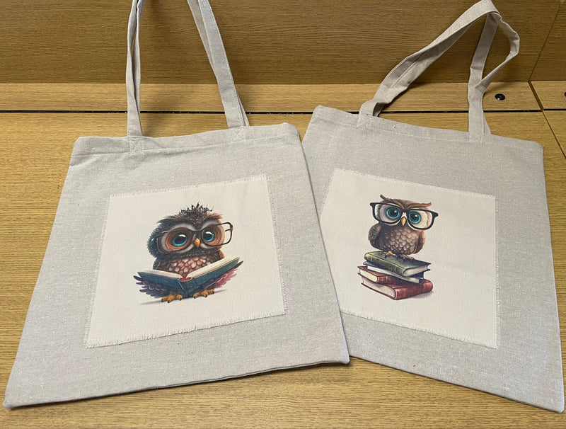 Owl With Glasses Tote Bag