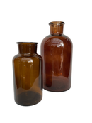 6.25-9" Amber Apothecary Vase