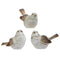 4.25" White Bird with Brown Figurine