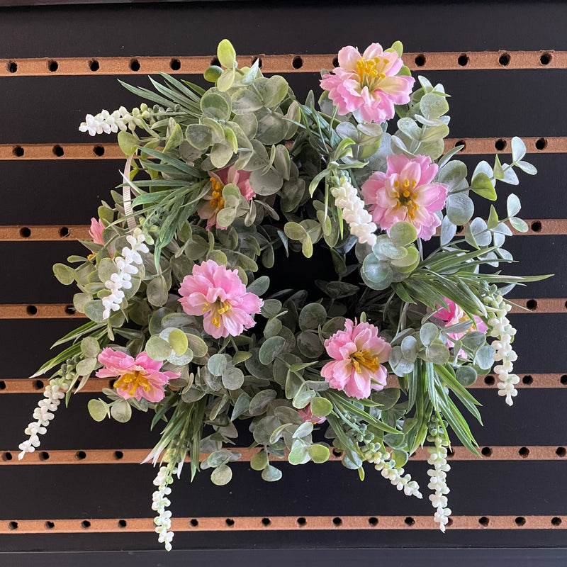 10.5" Coreopsis and Eucalyptus Mix Mini Wreath