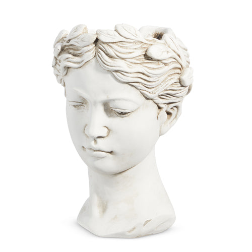 13.25" Goddess Head Planter