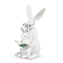 11" Story Time Bunny in Glasses Figurine