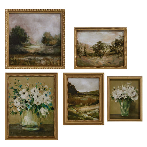 11-18" Landscape and Flower Framed Wall Art