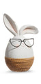 7" Bunny Egg with Glasses Figurine