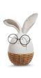 7" Bunny Egg with Glasses Figurine