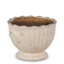 9.5" Antiqued Cream Terra Cotta Planter