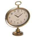 14.25" Antique Gold Clock