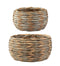 Zig Zag Woven Basket Planter