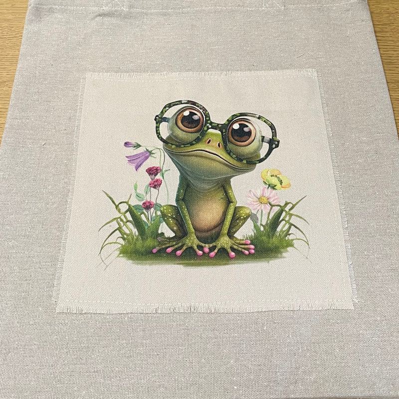 Frog With Glasses Tote Bag