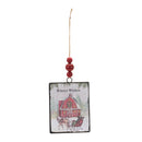 Winter Wishes Barn Metal Ornament