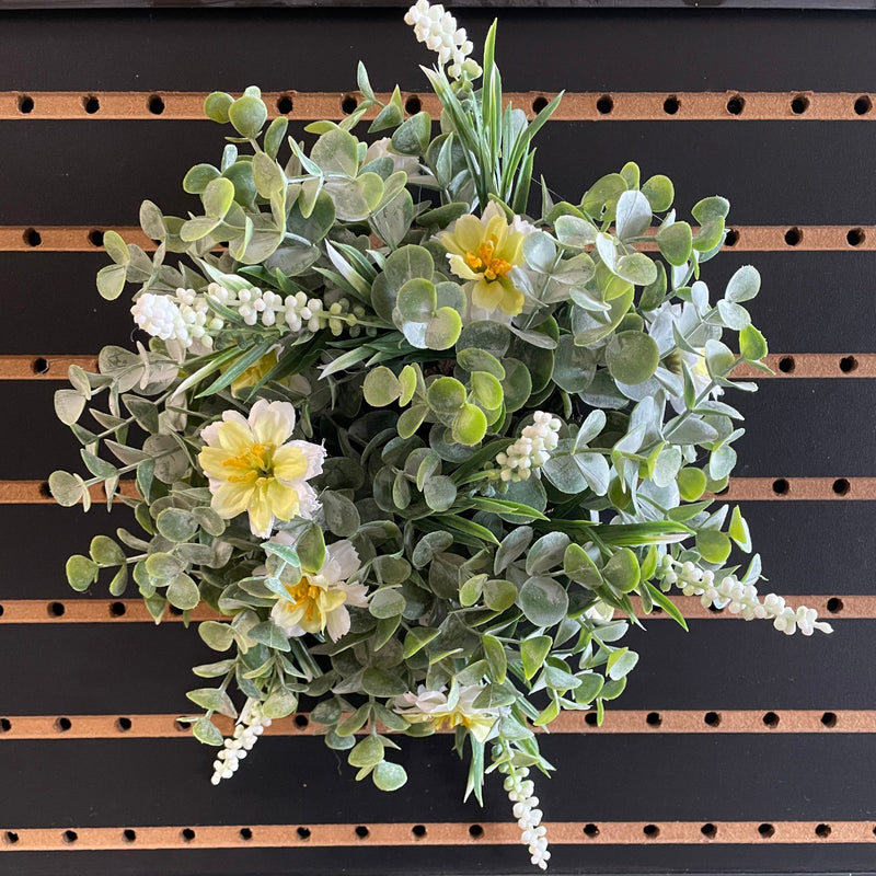 10.5" Coreopsis and Eucalyptus Mix Mini Wreath