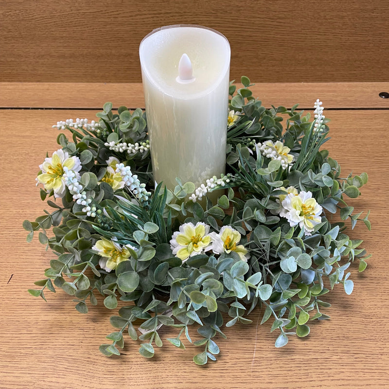 12.5" Coreopsis and Eucalyptus Mix Wreath