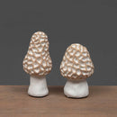 Small Morel Mushroom Concrete Figurine