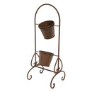 Double Pot Metal Plant Stand