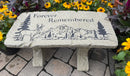 "Forever Remembered" Mountain Stone Bench