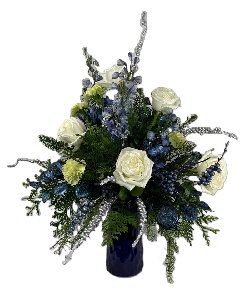 'Blue Christmas' Floral Arrangement