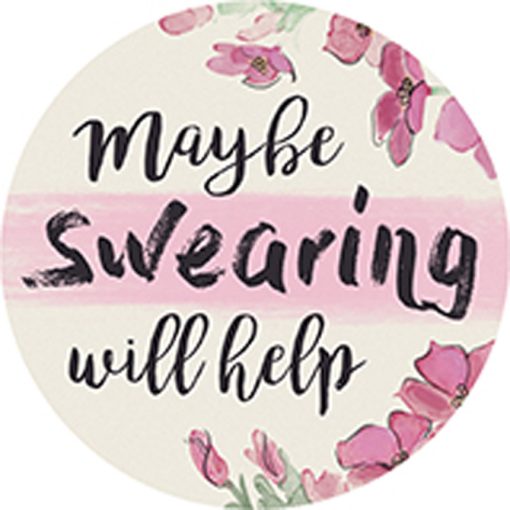 "Swearing Help" Round Car Coaster
