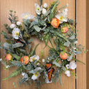 22" Poppy and Rose Butterfly Wreath