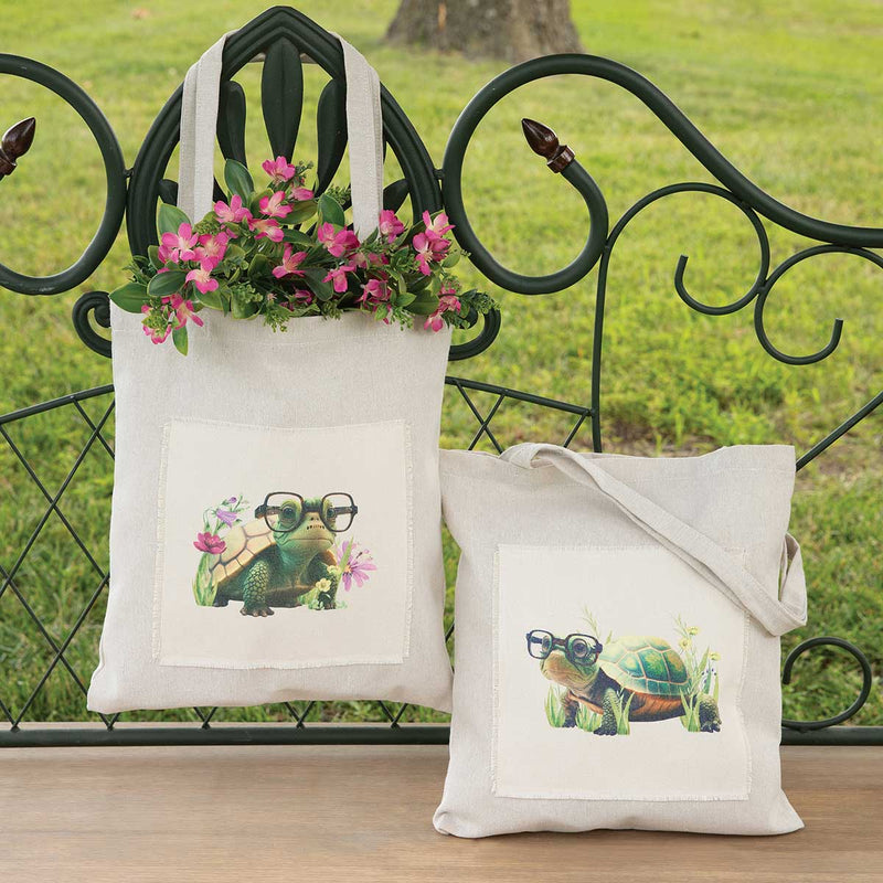 Turtle With Glasses Tote Bag