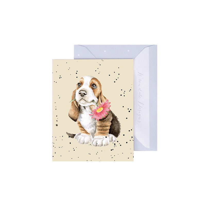 'Just For You' Basset Hound Gift Enclosure Card