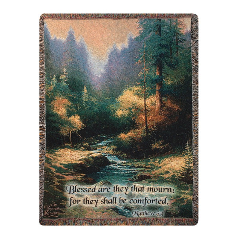 "Blessed Creekside Trail" Tapestry Throw