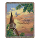 "Under His Wings You Will Find Refuge" Tapestry Throw