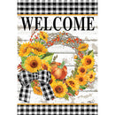 "Sunflower Wreath" Garden DuraSoft™ Flag